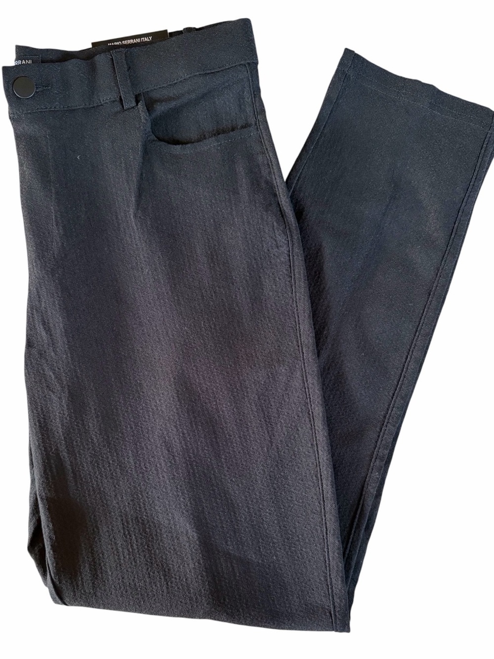 Mario Serrani Black Textured Ankle Pants Size Large